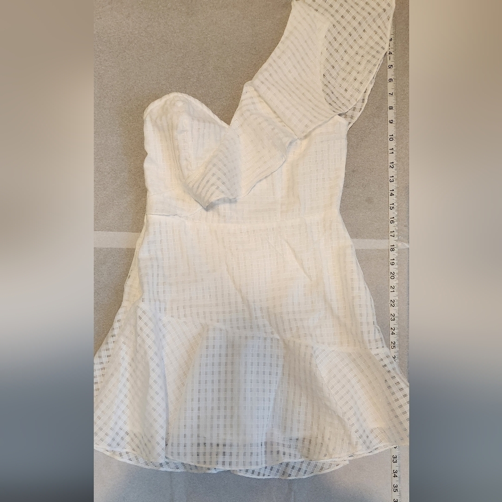 SHEIN White One Shoulder Mini Dress Petite Medium